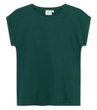 DEDICATED Visby base t-shirt dark green pine women