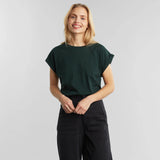 DEDICATED Visby base t-shirt dark green pine women