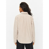 KCA 2190013 Irregular corduroy overshirt 1228 light feather gray women