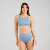 DEDICATED Slite bikini pants thin stripe majolica blue women