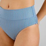 DEDICATED Slite bikini pants thin stripe majolica blue women