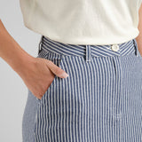 DEDICATED Finsta skirt work stripe blue women