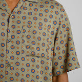 DEDICATED Marstrand medallion shirt ditsy green men