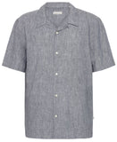 KCA 1090010 Box fit short sleeved linen shirt 1226 vintage indigo men