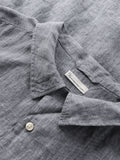 KCA 1090010 Box fit short sleeved linen shirt 1226 vintage indigo men