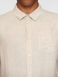 KCA 1090011 Regular linen shirt 1449 light feather gray men