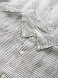 KCA 1090092 Regular striped linen shirt 1001 total eclipse men