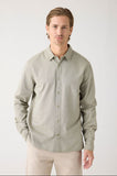 KCA 1090144 Regular fit light twill shirt 1068 burned olive men