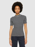 KCA 2010046 Striped rib t-shirt 8003 navy stripe women