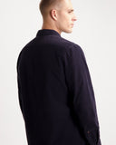 KUYICHI Lawrence cross corduroy shirt midnight blue men