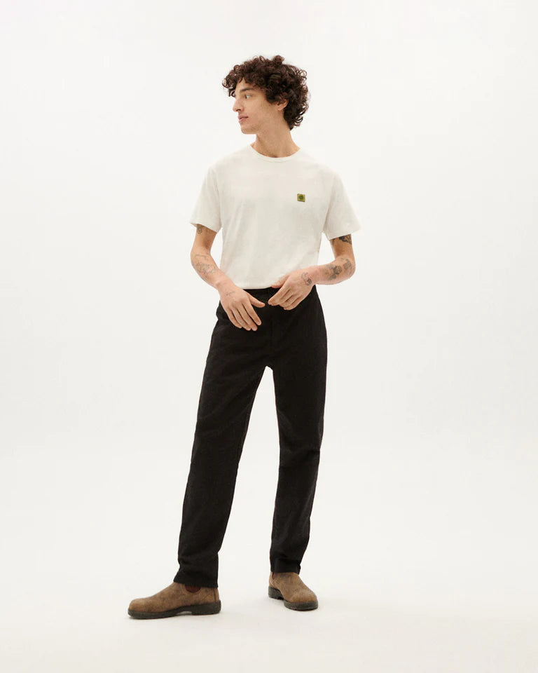 Men's black Travel sustainable organic cotton pants : Thinking Mu