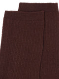 KCA 2130017 Cable structure socks 1349 chocolate plum women