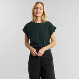 DEDICATED Visby base t-shirt dark green women