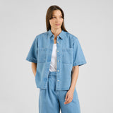 DEDICATED Stensvik denim shirt light blue women