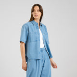 DEDICATED Stensvik denim shirt light blue women