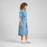 DEDICATED Ripa denim shirt dress light blue women