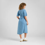 DEDICATED Ripa denim shirt dress light blue women