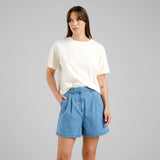 DEDICATED Djupvik denim shorts light blue women