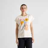 DEDICATED Visby summer flowers t-shirt off-white women