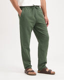 KUYICHI Tyler linen pants moss green men