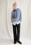 ARMEDANGELS Frankaa Maarlen stripe undyed lapis blue women