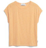 ARMEDANGELS Oneliaa Lovely Stripes t-shirt oatmilk light tangerine women