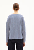 ARMEDANGELS Xianaa lovely stripes longsleeve tee faded indigo oatmilk women