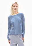 ARMEDANGELS Xianaa Lovely Stripes longsleeve lapis blue oatmilk women