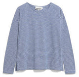 ARMEDANGELS Xianaa Lovely Stripes longsleeve lapis blue oatmilk women