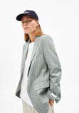 ARMEDANGELS Mikulaa striped blazer seagreen light oatmilk women