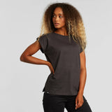 DEDICATED Visby base t-shirt charcoal women