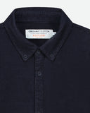 KUYICHI Lawrence cross corduroy shirt midnight blue men