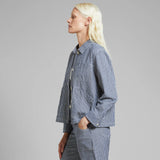 DEDICATED Stiby jacket work stripe blue women