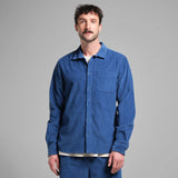 DEDICATED Varberg corduroy shirt true blue men