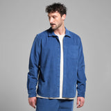 DEDICATED Varberg corduroy shirt true blue men