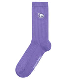 DEDICATED Knivsta rib socks plow pose paisley purple women