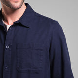 DEDICATED Rute flannel base shirt navy men