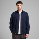 DEDICATED Rute flannel base shirt navy men