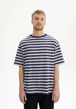 MELAWEAR Bhajan oversized stripes t-shirt summer night birch men