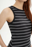 MELAWEAR Drisna stripes rib tank top black women