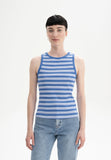 MELAWEAR Drisna stripes rib tank top blue white women