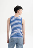 MELAWEAR Drisna stripes rib tank top blue white women