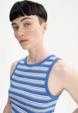 MELAWEAR Drisna stripes rib tank top blue white women