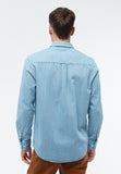 GIVN BERLIN Devis denim shirt light blue men