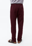 GIVN BERLIN Eric linen trousers burgundy men