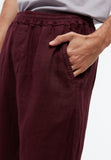 GIVN BERLIN Eric linen trousers burgundy men