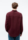 GIVN BERLIN John linen shirt burgundy men