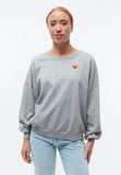 GIVN BERLIN Ariana heart sweatshirt grey melange women