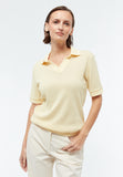 GIVN BERLIN Yasmin polo shirt creamy yellow women