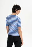 MELAWEAR Jasleen stripes rib t-shirt blue white women